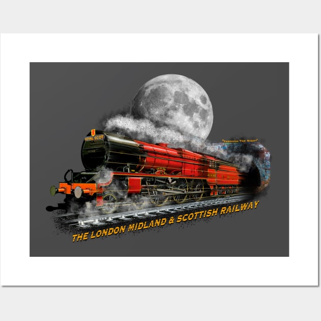 The Legendary Royal Scot Steam Engine Locomotive MotorManiac Wall Art by MotorManiac